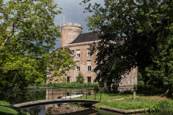 老历史城堡森林荷兰在秋天季节秋天荷兰美老历史城堡森林荷兰在秋天季节秋天荷兰