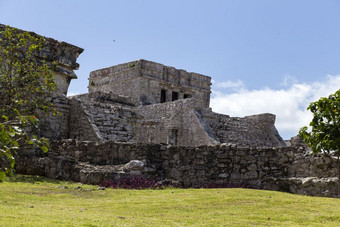 玛雅废墟图伦图伦人民墨西哥3月自然玛雅废墟图伦图伦人民墨西哥3月