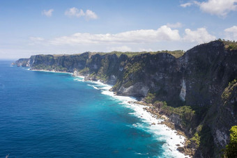 天堂岛重镇penida美丽的悬崖景观外套点印尼天堂岛重镇penida美丽的悬崖景观外套点