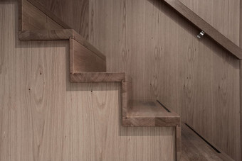 特写镜头木楼梯现代设计摘要棕色（的）埃姆蒂室内自然木楼梯美特写镜头木楼梯现代设计摘要棕色（的）埃姆蒂室内自然木楼梯