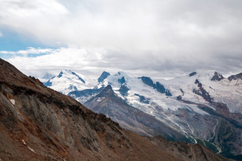 视图高山与岩石和冰景观瑞士神奇的阿尔卑斯山脉欧洲自然视图高山与岩石和冰景观瑞士神奇的阿尔卑斯山脉欧洲