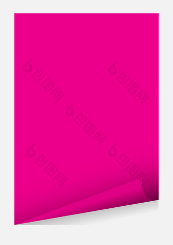 粉红色的纸空白旋度角落里模板孤立的灰色背景贴纸表纸旋度粉红色的纸模板框架元素为图形设计卡广告和横幅促销