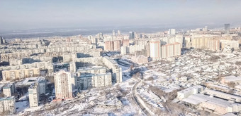 冬天城市高层住宅发展霜的城市冬天城市高层住宅发展霜城市