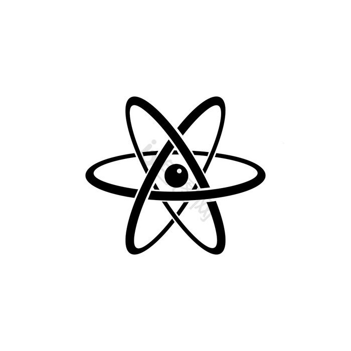 分子原子分子研究平向量图标插图的的象征分图片