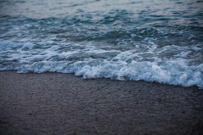 海波海水海滩晚上时间海波海水海滩