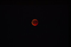 红色的月亮就像血的黑色的天空