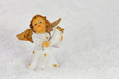 小天使人工雪圣诞节装饰