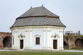 巴洛克式的堡垒教堂安部分的堡垒布罗德堡垒斯拉沃尼亚布罗德克罗地亚堡垒是构造的世纪国防对的奥斯曼帝国帝国