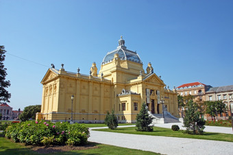 萨格勒布克罗地亚7月<strong>艺术展</strong>馆萨格勒布克罗地亚的最古老的展览大厅的斯拉夫南萨格勒布克罗地亚