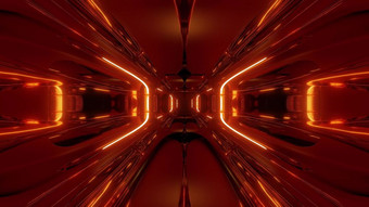 外星人船走廊隧道壁纸呈现插图现代futuriwstic科幻隧道背景与发光的灯不错的反射metl外星人船隧道外星人船走廊隧道壁纸呈现插图