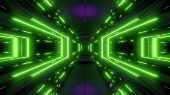 科幻空间隧道走廊与发光的闪亮的灯插图背景futuritic呈现与不错的发光的发光背景科幻空间隧道走廊与发光的闪亮的灯插图背景