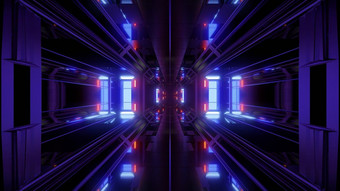 未来主义的科幻小说隧道走廊插图背景现代未来空间飞艇隧道渲染壁纸未来主义的科幻小说隧道走廊插图背景