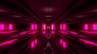变形科幻清洁隧道走廊壁纸背景插图发光的发光未来主义的未来隧道呈现设计清洁风格砌块隧道走廊背景与害怕发光背景呈现