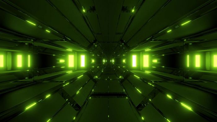 黑暗清洁科幻空间隧道走廊呈现背景壁纸未来主义的科幻隧道未来风格与高对比黑暗清洁科幻空间隧道走廊呈现背景壁纸