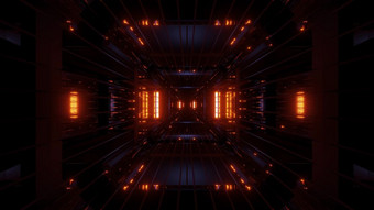 发光的futuritic科幻隧道与线框呈现壁纸背景未来科幻走廊i不错的发光插图发光的futuritic科幻隧道与线框呈现壁纸背景