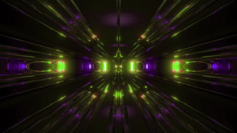 黑暗科幻隧道走廊与反光contur线框插图壁纸背景未来主义的科幻外星人风格设计呈现黑暗科幻隧道走廊与反光contur线框插图壁纸背景