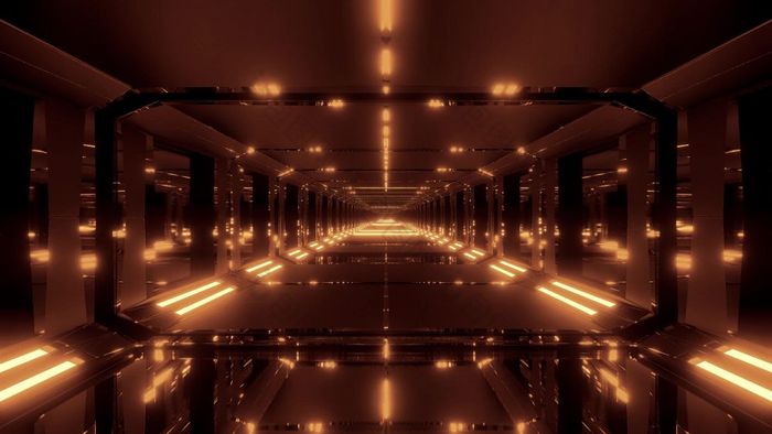 黑暗未来主义的科幻玻璃隧道插图背景壁纸未来科幻玻璃建筑呈现设计黑暗未来主义的科幻玻璃隧道插图背景壁纸