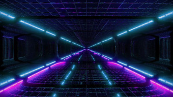 未来主义的幻想科幻线框隧道建筑呈现<strong>壁纸</strong>背景设计未来科幻线框走廊与不错的发光的灯未来主义的幻想科幻线框隧道建筑呈现<strong>壁纸</strong>背景设计