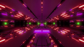 未来主义的科幻空间机库设计插图壁纸背景未来科幻隧道走廊呈现未来主义的科幻空间机库设计插图壁纸背景