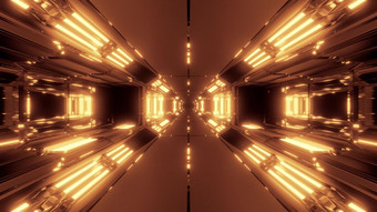 未来主义的高反光科幻空间隧道走廊插图壁纸背景发光的灯未来建筑呈现体系<strong>结构设计</strong>未来主义的高反光科幻空间隧道走廊插图壁纸背景发光的灯