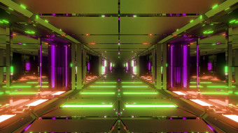清洁未来主义的金属科幻空间隧道走廊插图壁纸背景未来科幻建筑呈现体系结构设计清洁未来主义的金属科幻空间隧道走廊插图壁纸背景