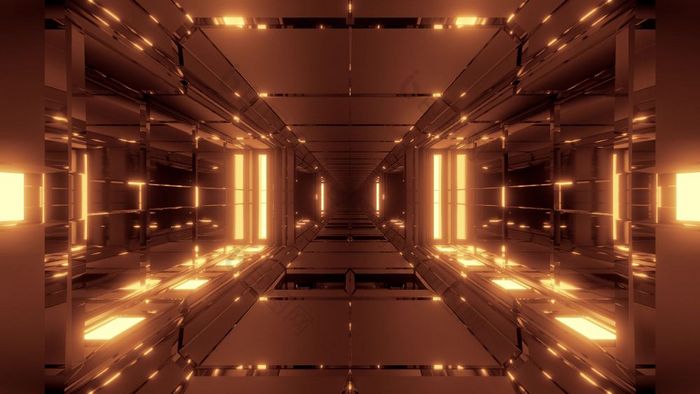 清洁未来主义的科幻空间隧道走廊与热发光的灯呈现背景壁纸未来科幻空间船隧道与很酷的灯插图清洁未来主义的科幻空间隧道走廊与热发光的灯呈现背景壁纸