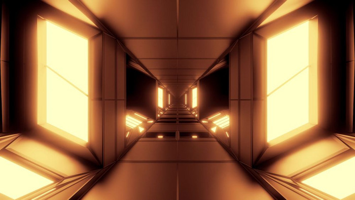 未来主义的科幻技术空间机库隧道走廊插图壁纸背景设计现代未来科幻呈现艺术未来主义的科幻技术空间机库隧道走廊插图壁纸背景设计