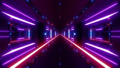 未来主义的科幻空间机库隧道走廊与热金属插图壁纸背景设计色彩斑斓的科幻幻想呈现艺术房间未来主义的科幻空间机库隧道走廊与热金属插图壁纸背景设计