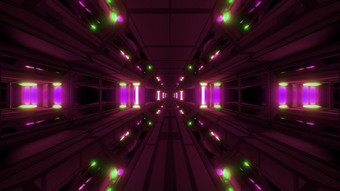 黑暗清洁未来主义的科幻空间机库隧道走廊与很酷的反映灯插图背景壁纸设计时尚的科幻艺术房间呈现与发光的灯黑暗清洁未来主义的科幻空间机库隧道走廊与很酷的反映灯插图背景壁纸设计