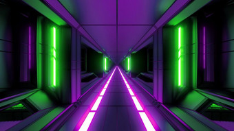 未来主义的科幻幻想空间机库隧道走廊与热金属插图壁纸背景未来科幻建筑房间与玻璃窗户呈现设计未来主义的科幻幻想空间机库隧道走廊与热金属插图壁纸背景