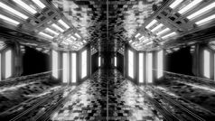 未来主义的科幻机库隧道走廊与布鲁克textur和不错的反射插图背景壁纸未来没完没了的科幻房间呈现设计未来主义的科幻机库隧道走廊与布鲁克textur和不错的反射插图背景壁纸