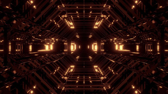 未来主义的科幻空间玻璃机库隧道走廊与线框插图背景壁纸未来科幻机库呈现设计未来主义的科幻空间玻璃机库隧道走廊与线框插图背景壁纸