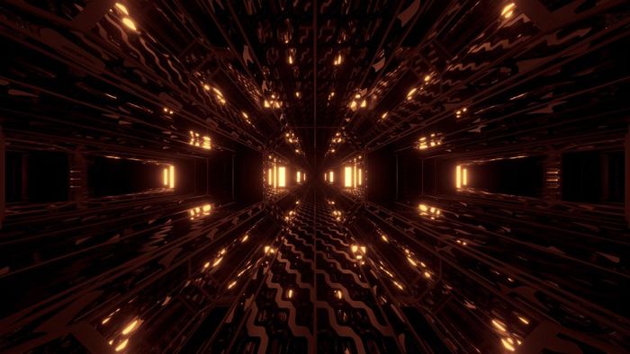 未来主义的变形科幻空间机库隧道cooridor插图背景壁纸现代未来房间呈现设计未来主义的变形科幻空间机库隧道cooridor插图背景壁纸