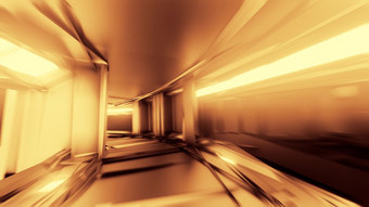 清洁金隧道走廊与发光的灯插图背景壁纸未来主义的科幻金属空间隧道呈现设计清洁金隧道走廊与发光的灯插图背景壁纸