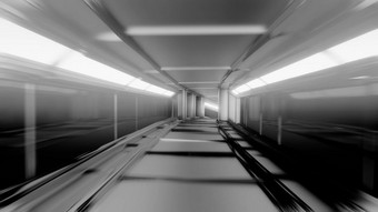 清洁黑色的和白色隧道走廊与发光的灯插图背景壁纸未来主义的科幻金属空间隧道呈现设计清洁黑色的和白隧道走廊与发光的灯插图背景壁纸