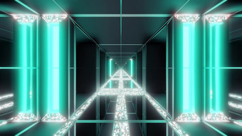 未来主义的科幻空间寺庙与发光的钻石圣诞节纹理插图背景壁纸没完没了的空间科幻隧道走廊呈现设计图形未来主义的科幻空间寺庙与发光的钻石圣诞节纹理插图背景壁纸