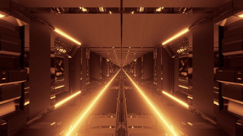 未来主义的技术科幻小说隧道走廊与没完没了的发光的灯插图背景壁纸图形艺术作品科幻机库与反光玻璃窗户呈现设计未来主义的技术科幻小说隧道走廊与没完没了的发光的灯插图背景壁纸图形艺术作品