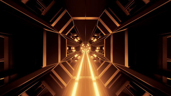 插图背景壁纸未来主义的科幻小说隧道机库走廊与发光的金属图形艺术作品未来主义的科幻房间与反光玻璃窗户呈现设计插图背景壁纸未来主义的科幻小说隧道机库走廊与发光的金属图形艺术作品