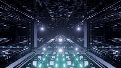 插图背景sci隧道走廊与发光的霓虹灯呃未来主义的科学小说通道与很酷的反射插图背景sci隧道走廊与发光的霓虹灯呃完美的壁纸