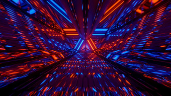 先进的棱镜通道网络隧道呃插图背景未来主义的前卫多彩色的隧道呃插图背景
