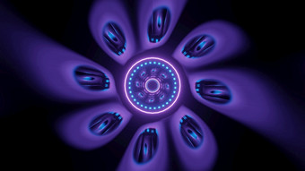 紫色的发射光轮廓通道呃插图背景推进空间量子不同的维呃插图背景