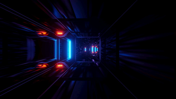 未来主义的激光点燃入口呃插图背景高新技术游戏激光宇宙飞船呃插图背景