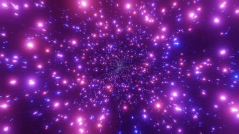 背景插图与粉红色的和红色的明亮的发光的粒子形成外空间星系虫洞背景插图色彩斑斓的粒子空间星系虫洞