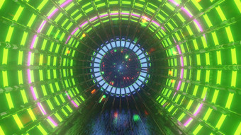 魔法呃发光的霓虹灯隧道与很酷的发光的粒子插图视效壁纸背景艺术作品魔法霓虹灯隧道与很酷的粒子插图壁纸背景艺术作品