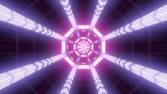 插图摘要背景照亮走廊与箭头发光的与紫色的光插图紫罗兰色的未来主义的隧道