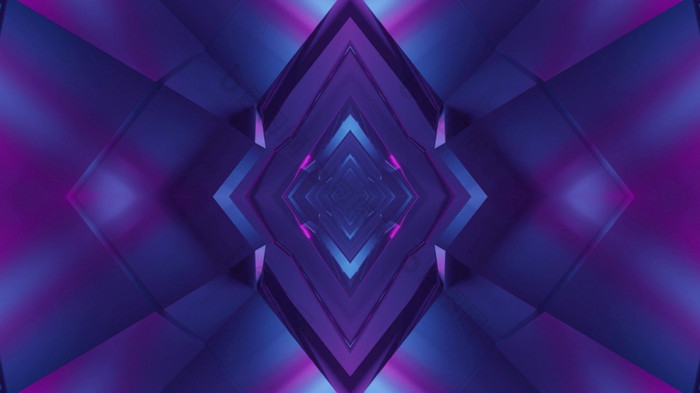 插图摘要背景sci隧道形状菱形照亮蓝色的和紫色的灯插图菱形形状的走廊