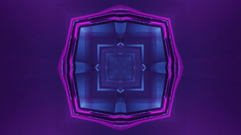 插图简约摘要几何点缀与霓虹灯光影响创建光学错觉未来主义的虚拟隧道与紫色的背景荧光几何点缀插图