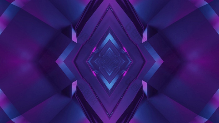 插图摘要几何背景黑暗sci菱形形状的隧道发光的与蓝色的和紫色的灯插图隧道与几何饰品