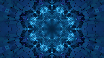 对称的插图摘要背景与千变万化的雪花形状的点缀蓝色的颜色插图雪花形状的点缀