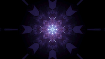 极简主义风格摘要艺术插图与发光的霓虹灯紫色的几何明星形状的点缀与轮框架为未来主义的sci设计紫罗兰色的几何模式与发光的灯插图